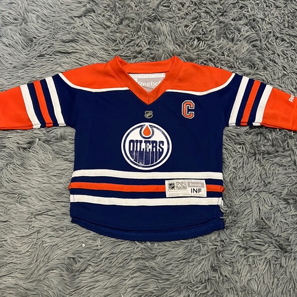 Reebok NHL Oilers Connor Mcdavid Jersey INF Size 12-24 months BNNT - Picture 2 of 2